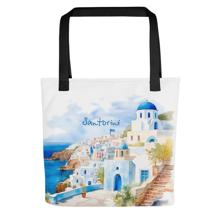 Santorini Watercolor Tote bag