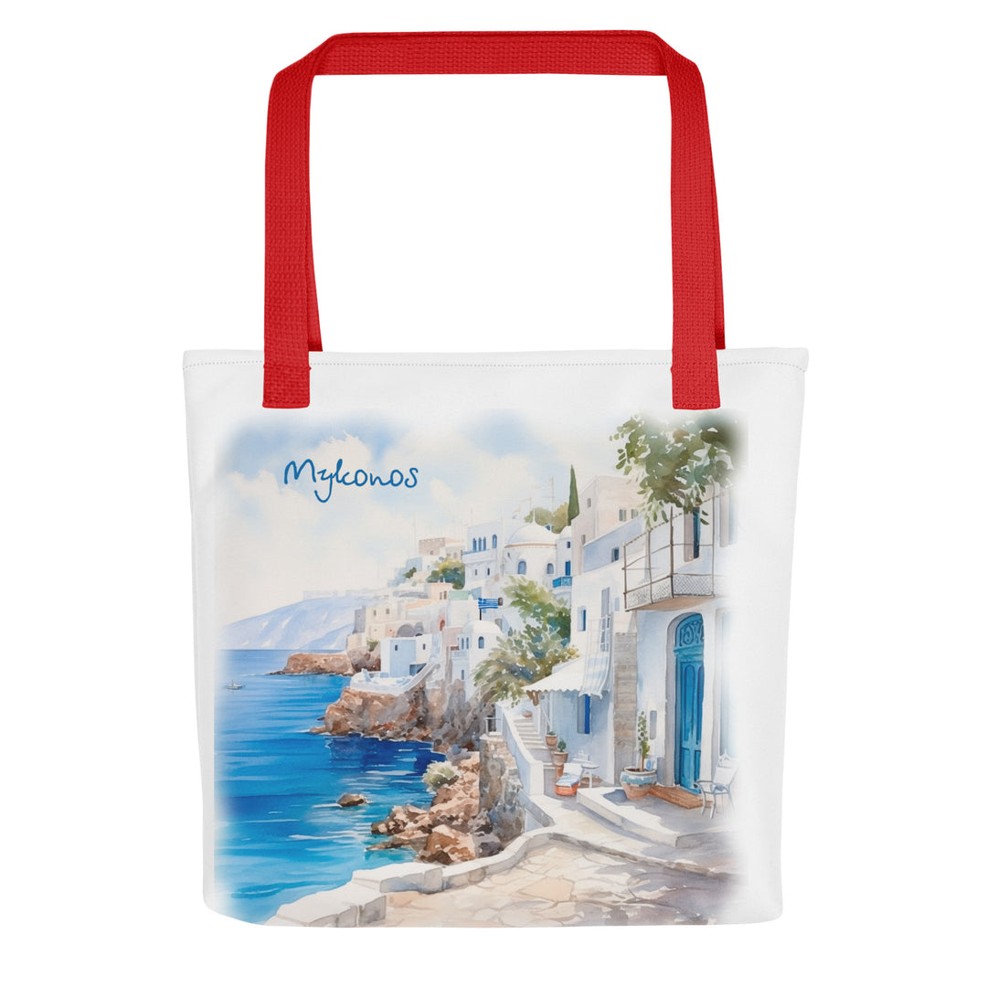 Mykonos Watercolor Tote bag