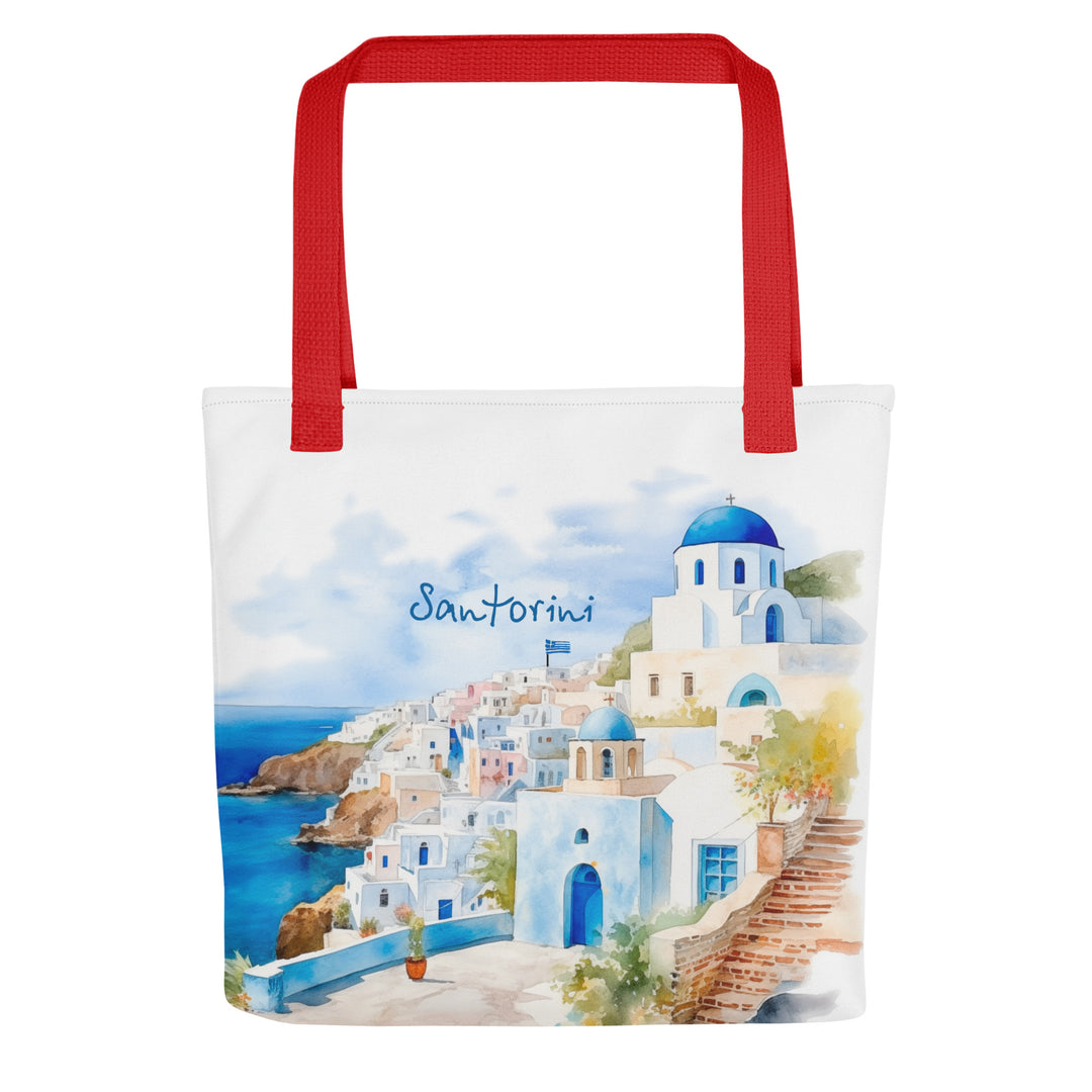 Santorini Watercolor Tote bag