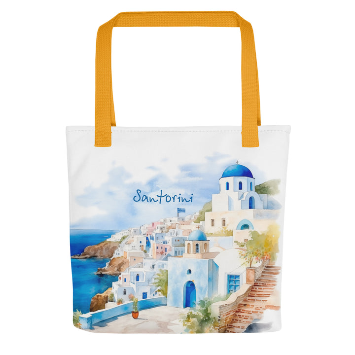 Santorini Watercolor Tote bag