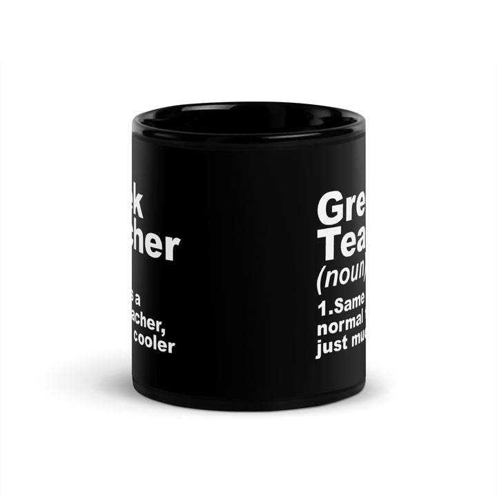 Greek Teacher - Black Glossy Mug