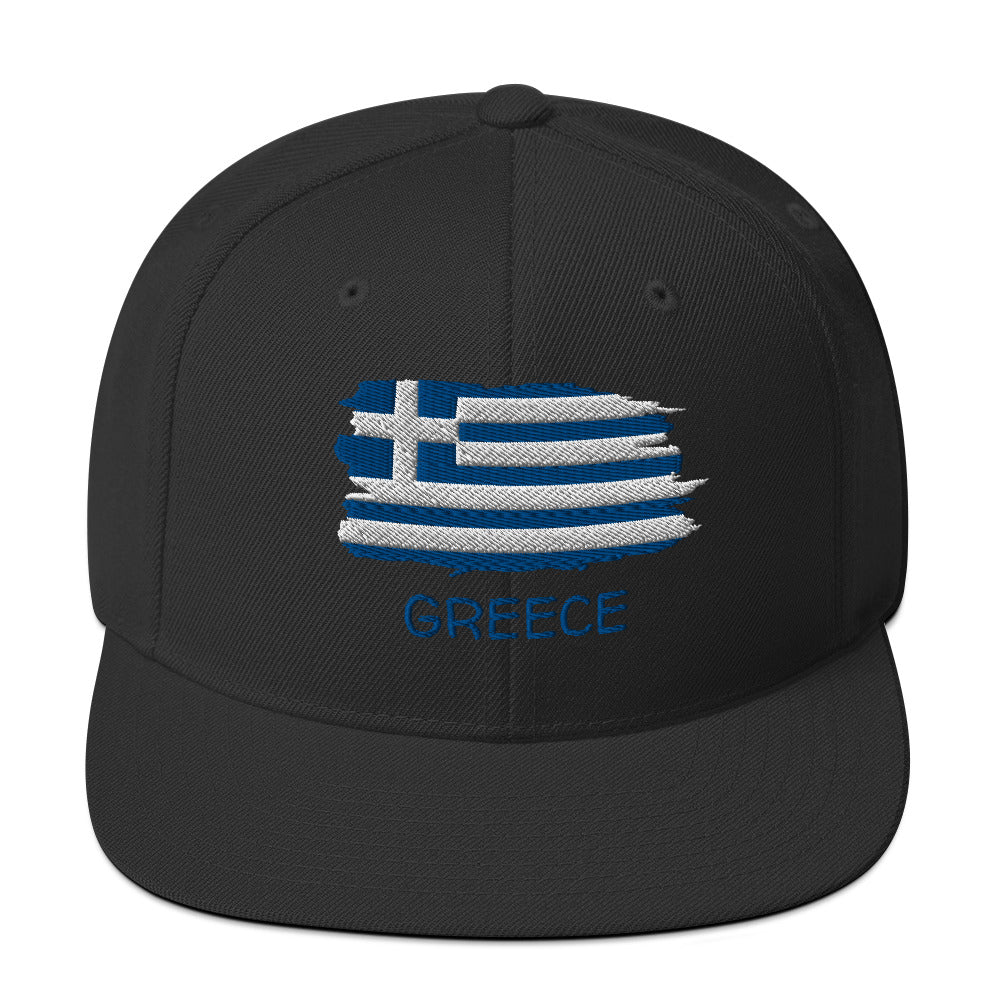 Greek Flag Snapback Hat