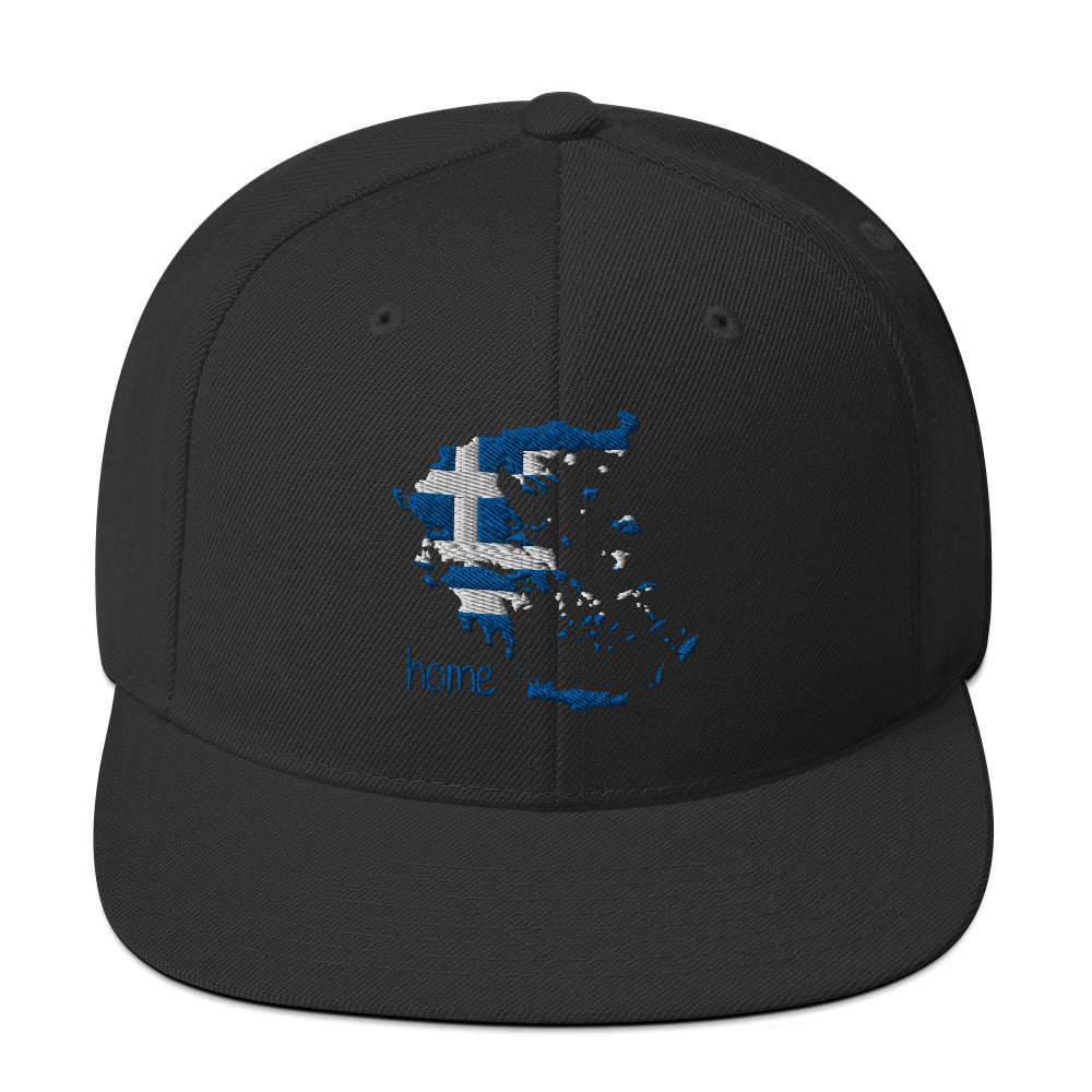 Greek Map Snapback Hat