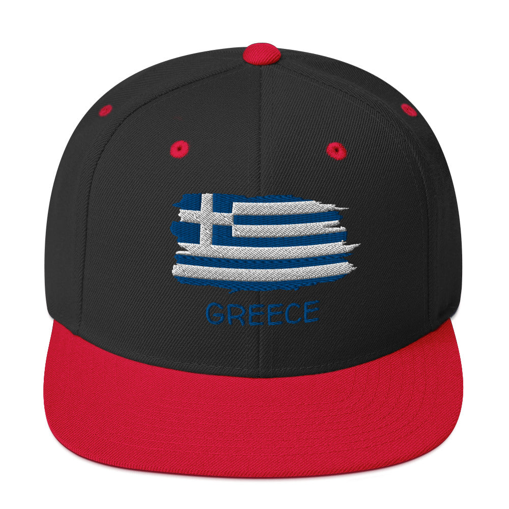 Greek Flag Snapback Hat