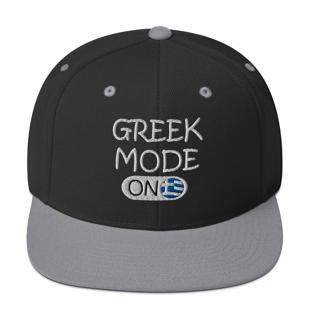 Greek Mode On Snapback Hat