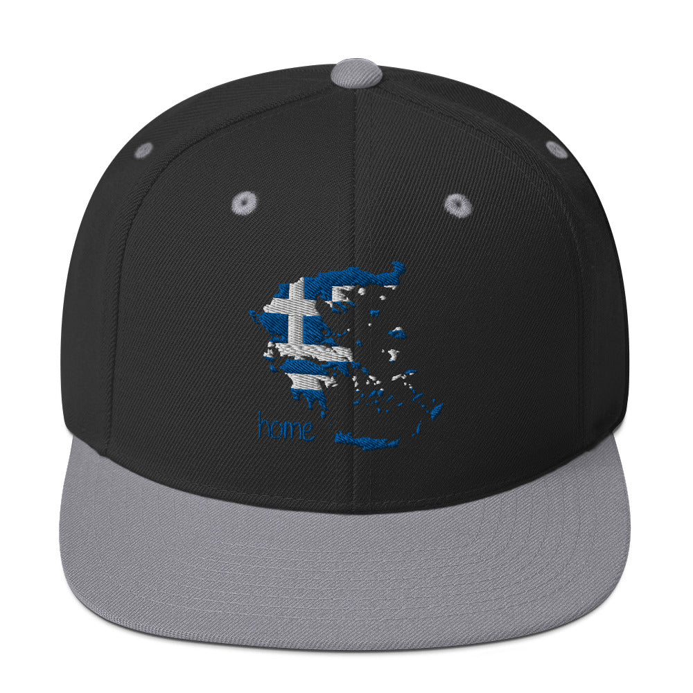 Greek Map Snapback Hat