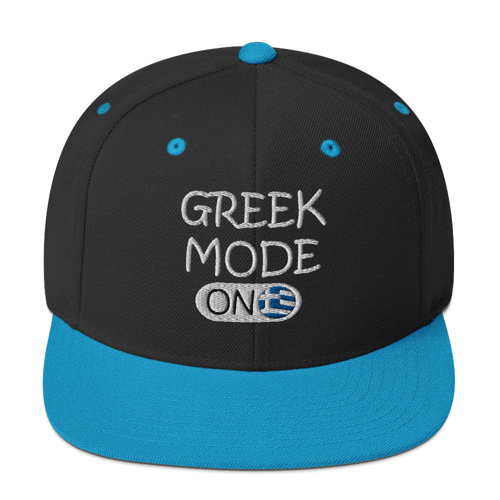 Greek Mode On Snapback Hat