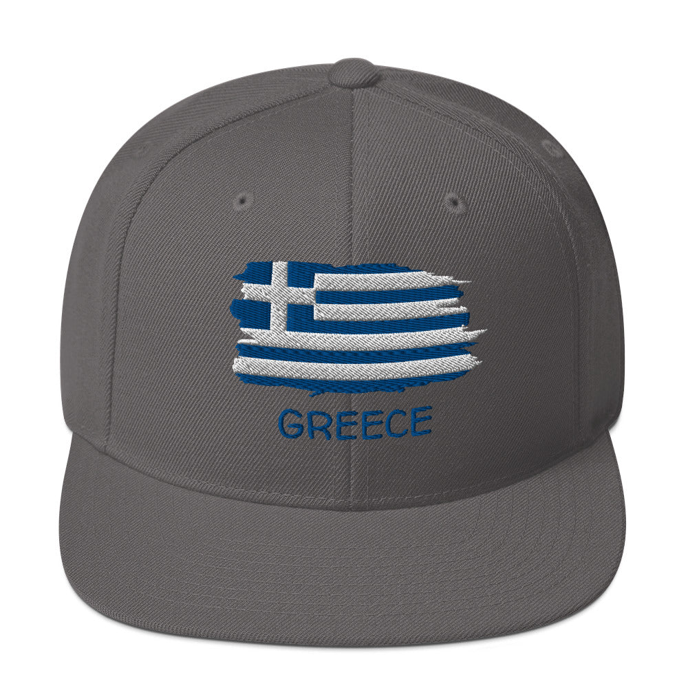 Greek Flag Snapback Hat