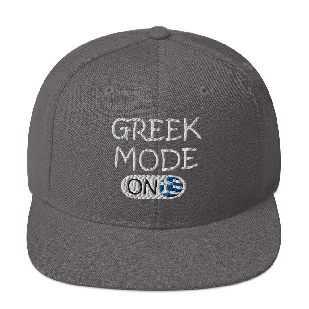 Greek Mode On Snapback Hat