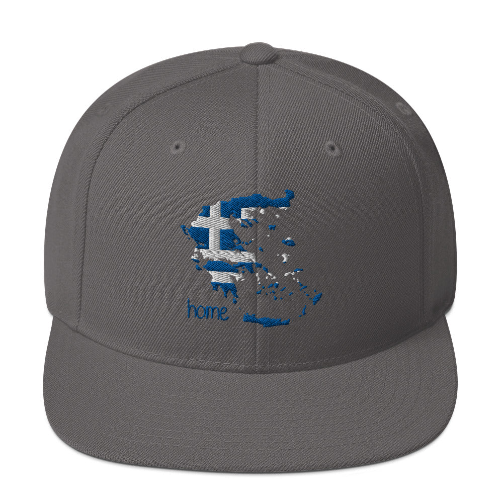 Greek Map Snapback Hat