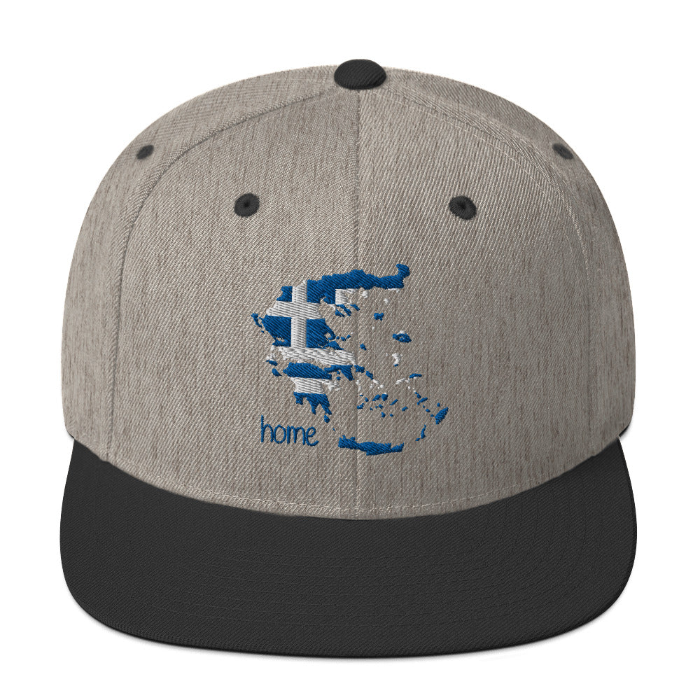 Greek Map Snapback Hat