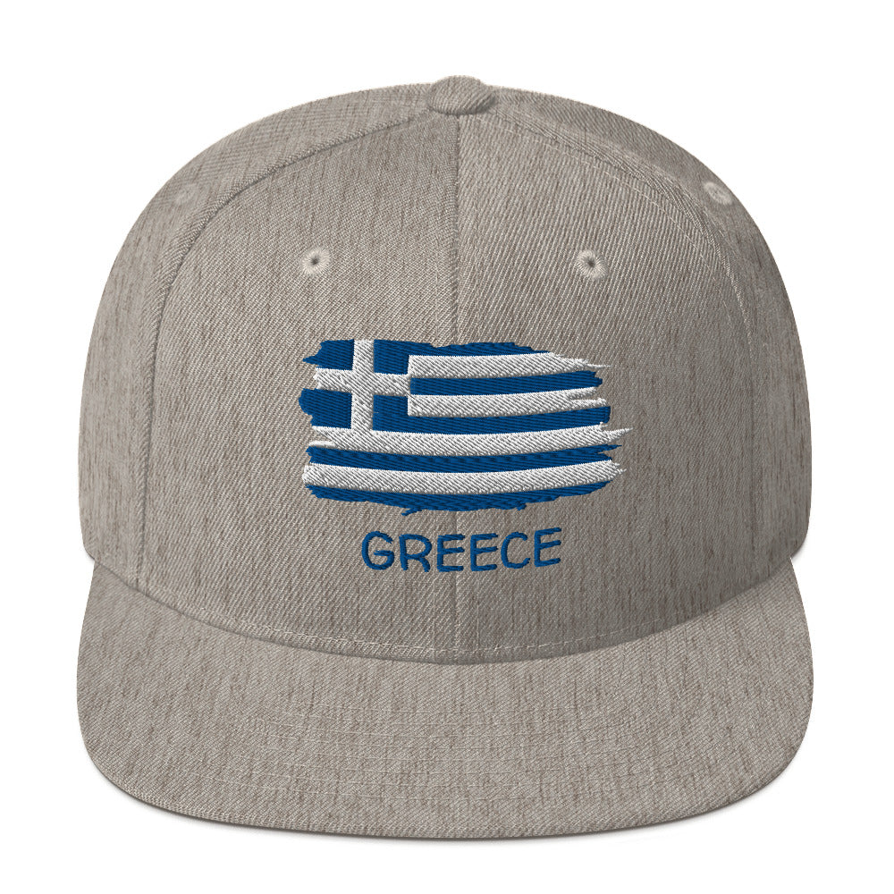 Greek Flag Snapback Hat