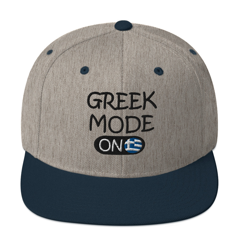 Greek Mode On Snapback Hat