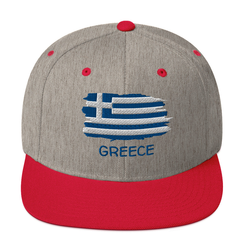 Greek Flag Snapback Hat