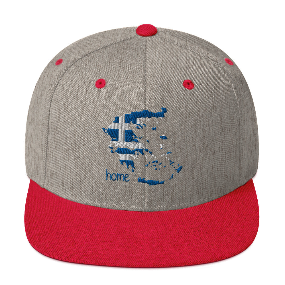 Greek Map Snapback Hat