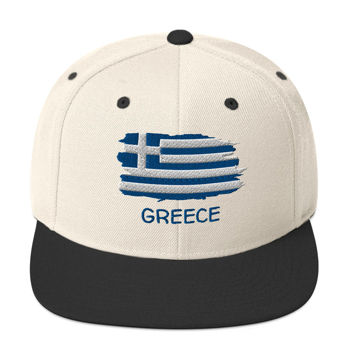 Greek Flag Snapback Hat