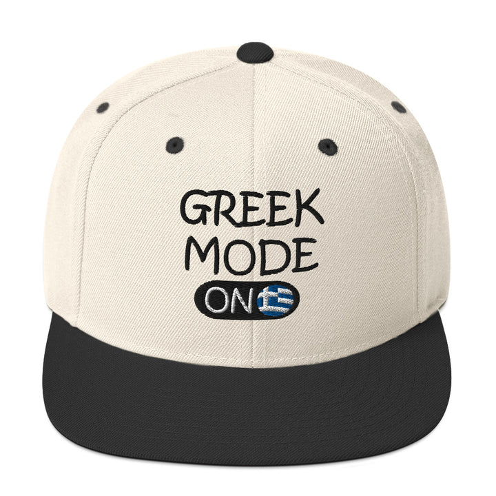 Greek Mode On Snapback Hat