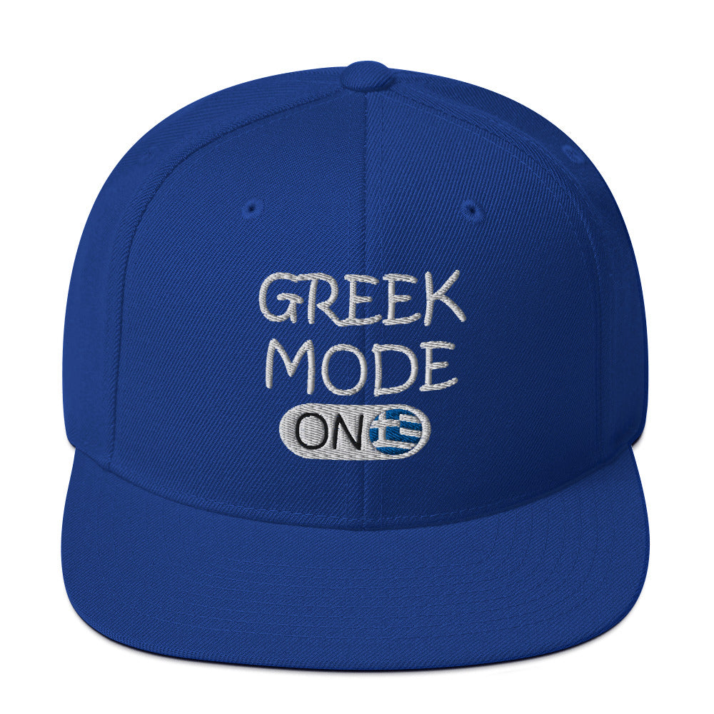 Greek Mode On Snapback Hat