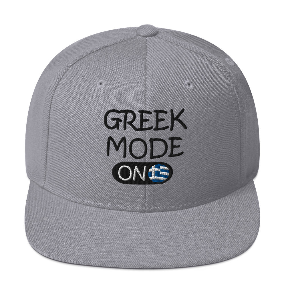 Greek Mode On Snapback Hat