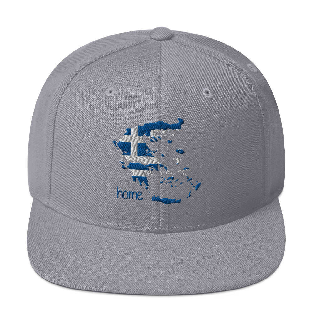 Greek Map Snapback Hat