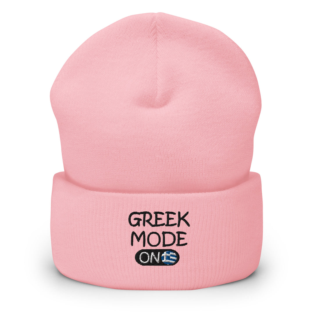 Greek Mode On Cuffed Beanie