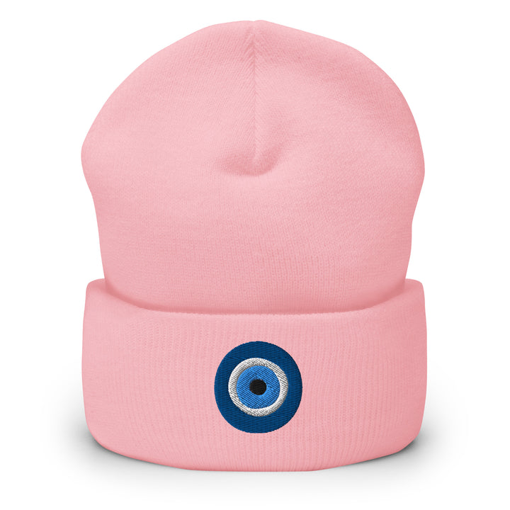 Greek Eye Cuffed Beanie