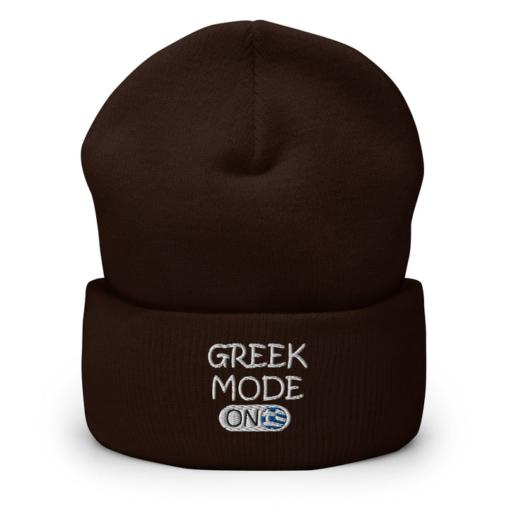 Greek Mode On Cuffed Beanie