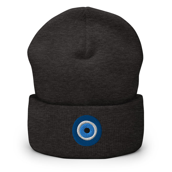 Greek Eye Cuffed Beanie