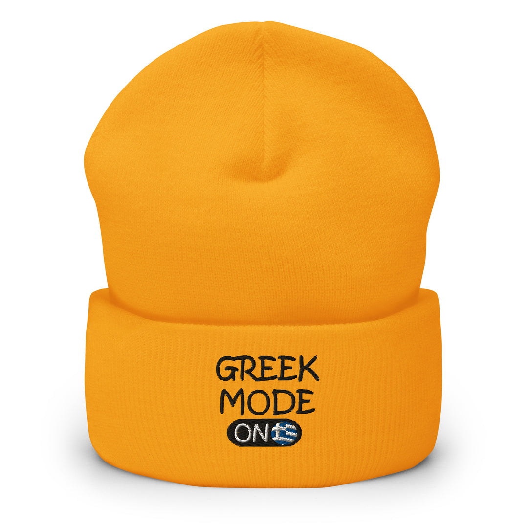 Greek Mode On Cuffed Beanie