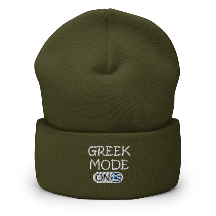 Greek Mode On Cuffed Beanie