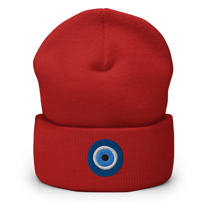 Greek Eye Cuffed Beanie