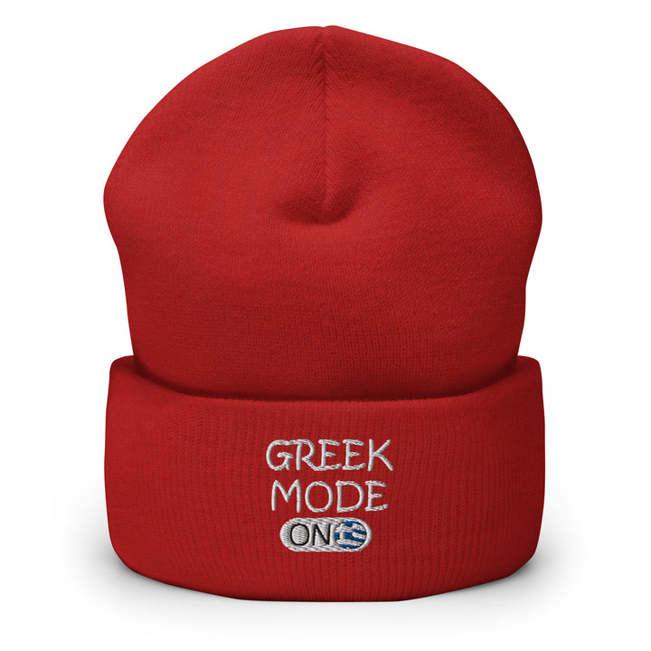 Greek Mode On Cuffed Beanie