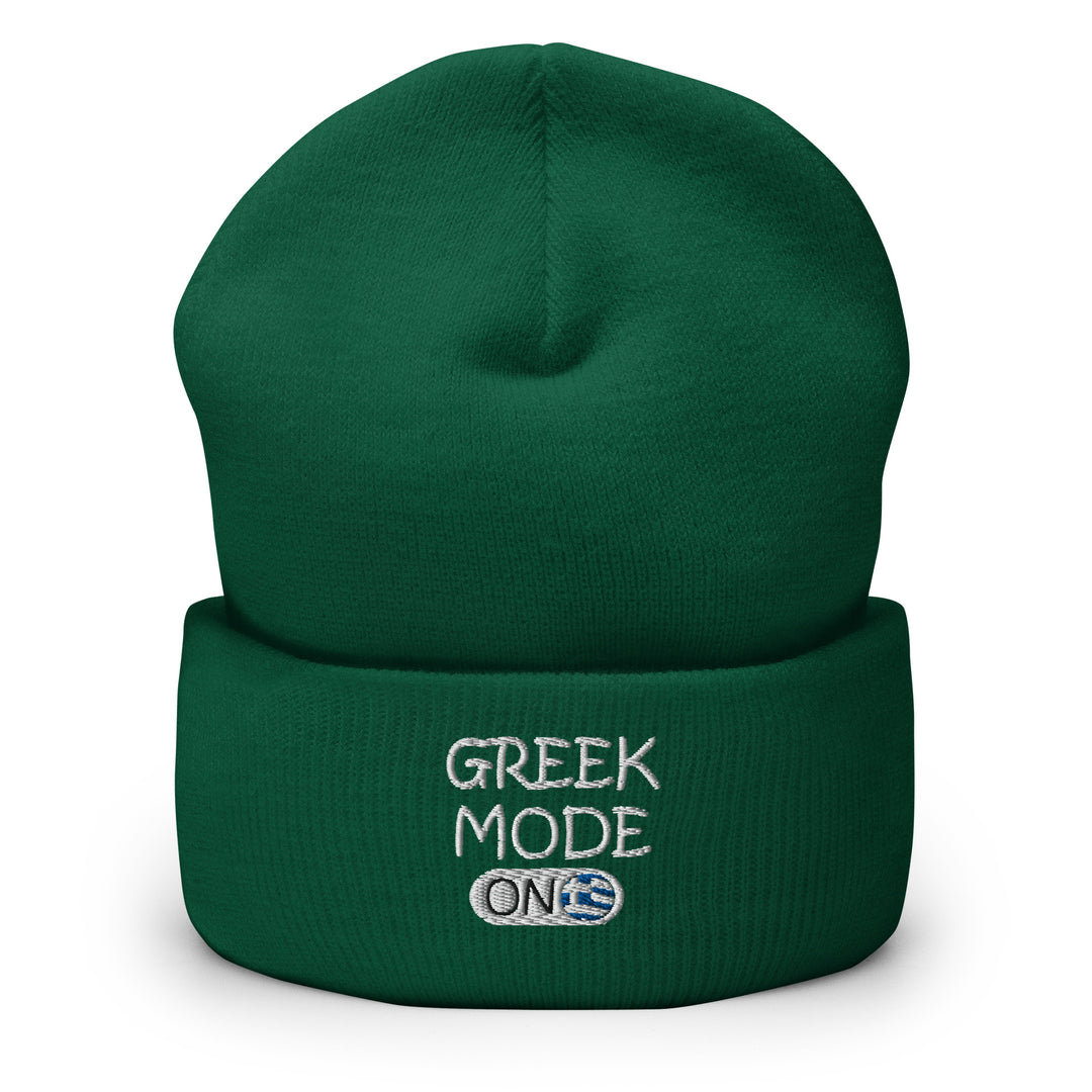 Greek Mode On Cuffed Beanie