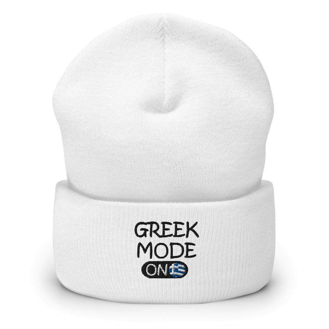 Greek Mode On Cuffed Beanie