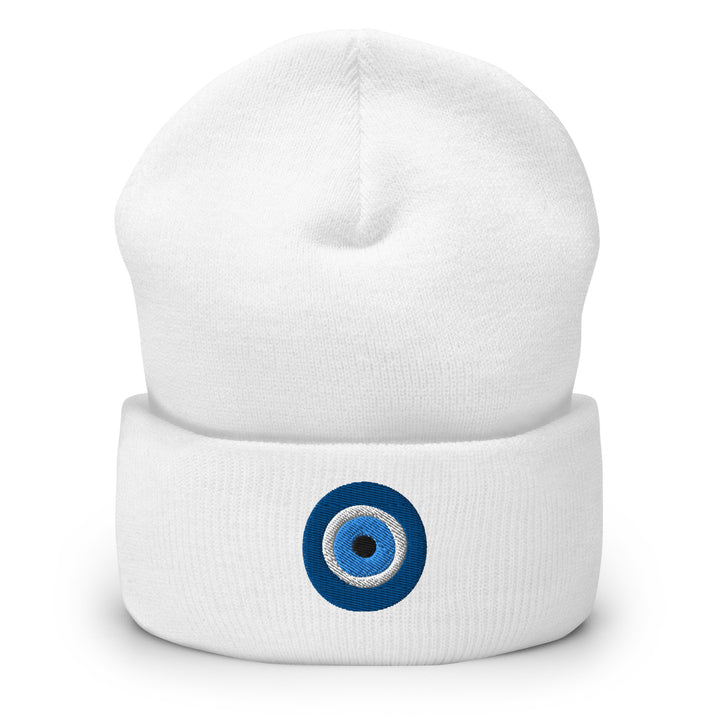 Greek Eye Cuffed Beanie