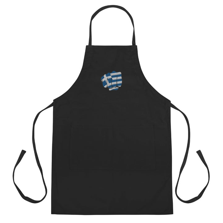 Greek Punch Embroidered Apron