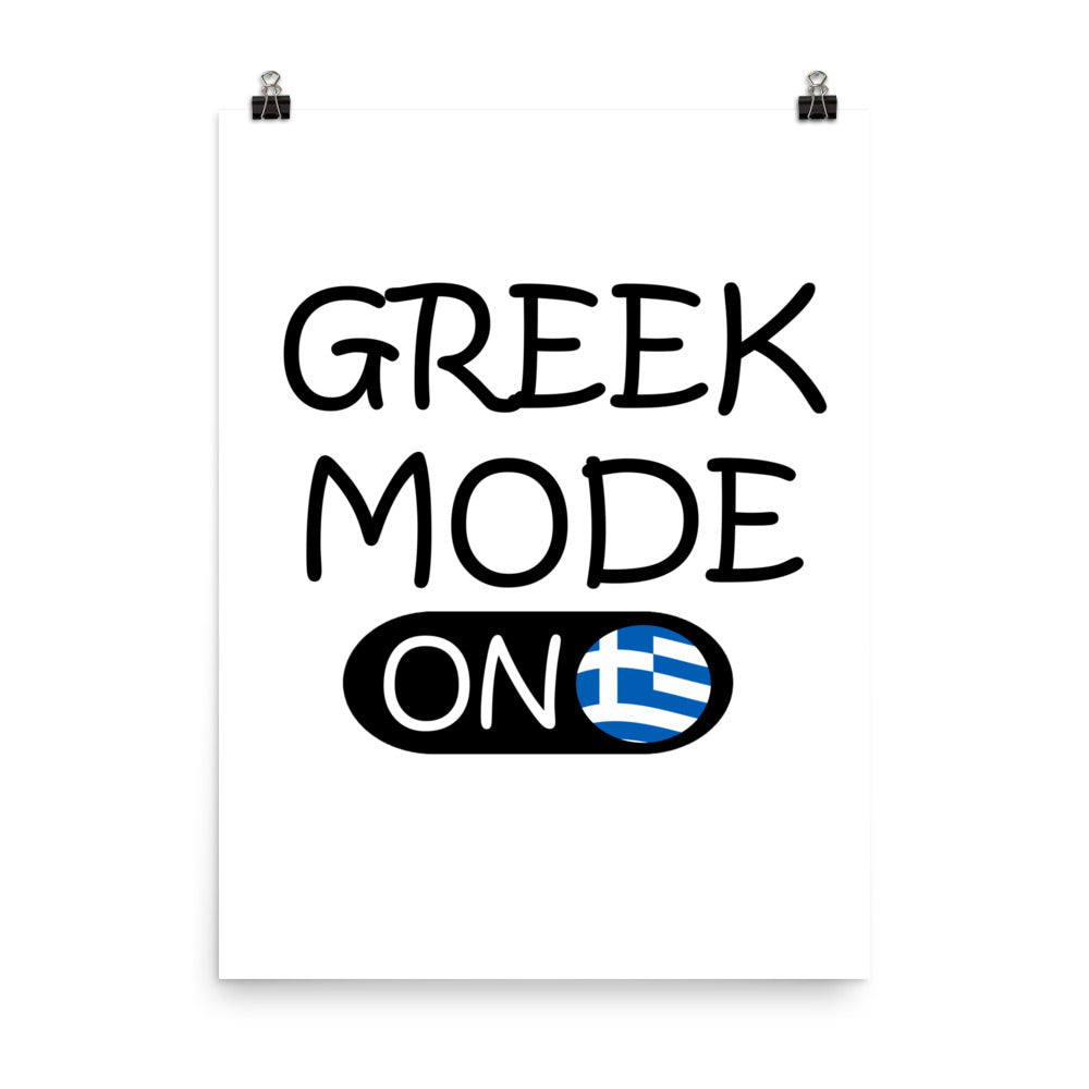 Greek Mode On Poster