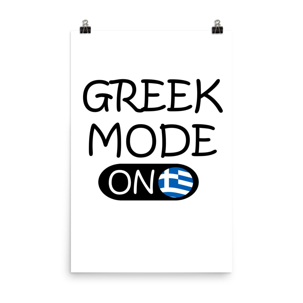 Greek Mode On Poster