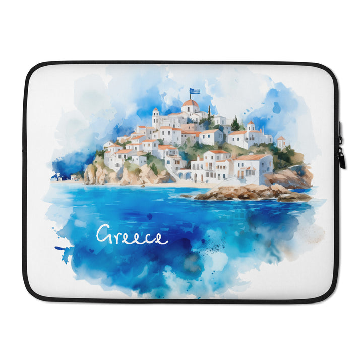 Watercolor Greece Laptop Sleeve