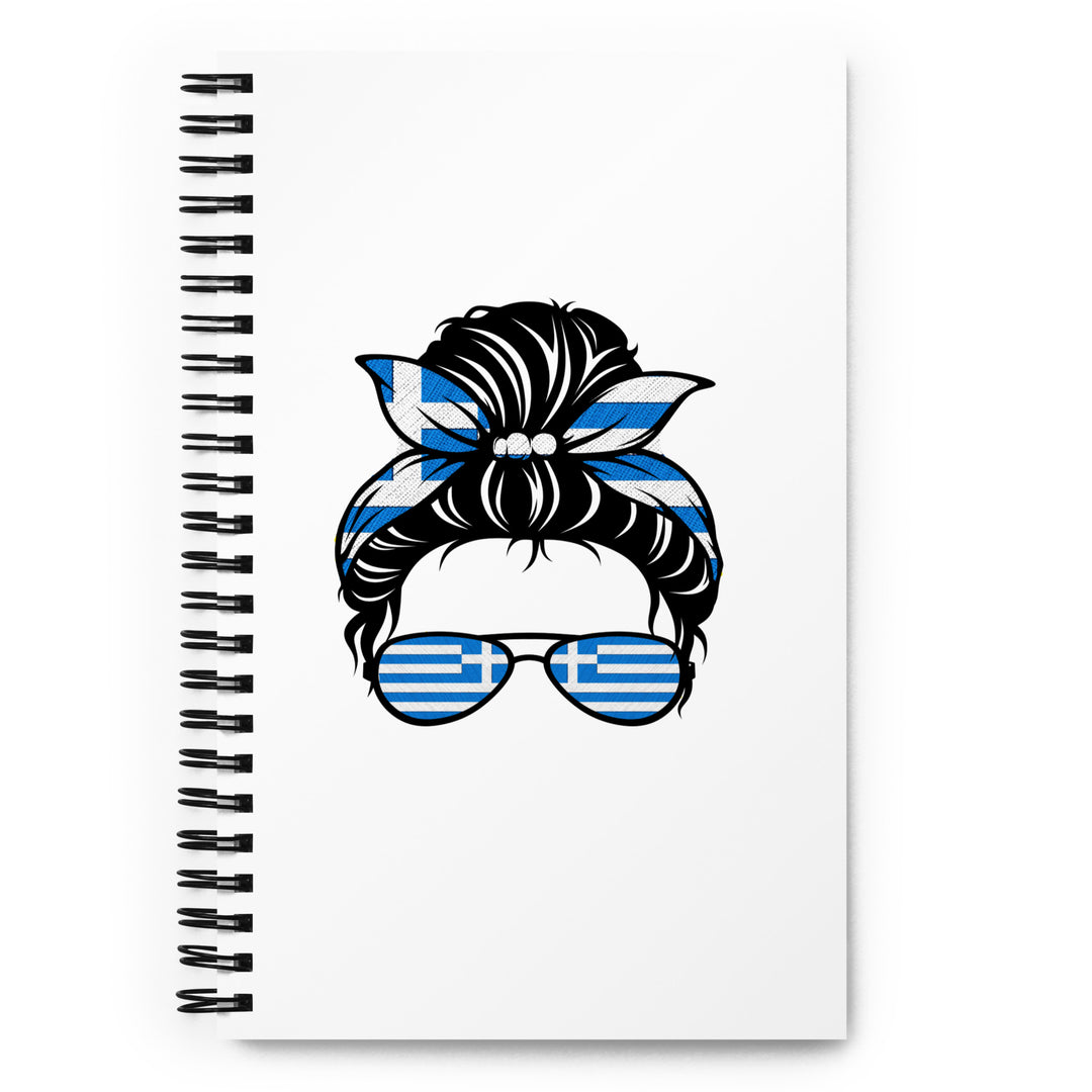 Greek Girl Spiral notebook