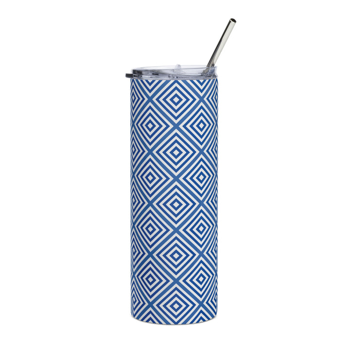 Santorini Pattern Stainless steel tumbler