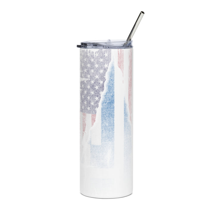 Greek USA Flag Stainless steel tumbler