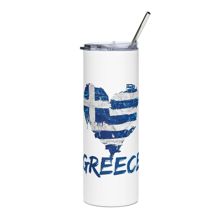 Greece Heart Stainless steel tumbler