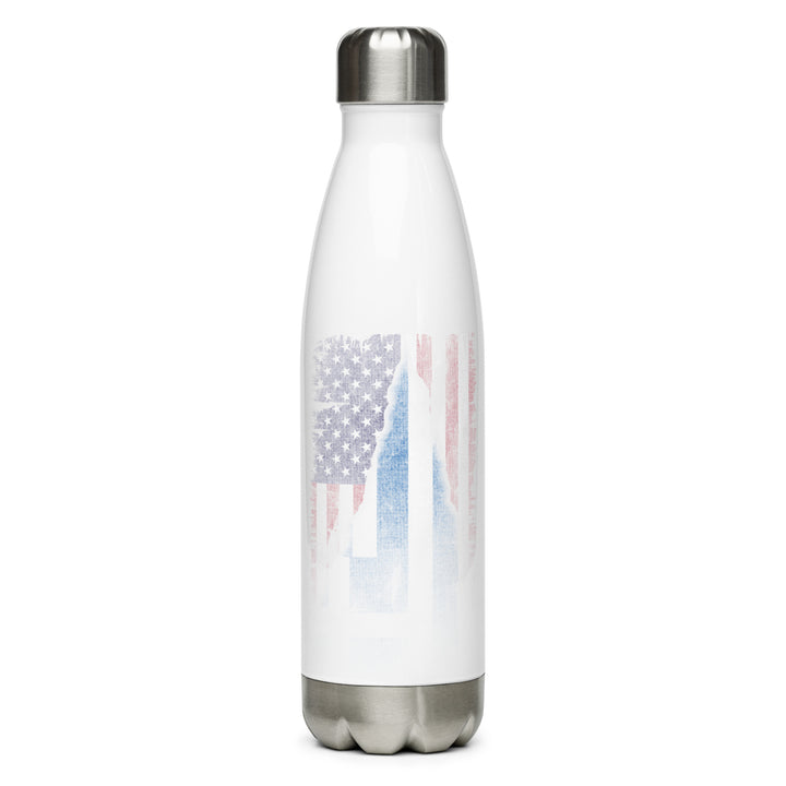 Greek USA Flag Stainless steel water bottle