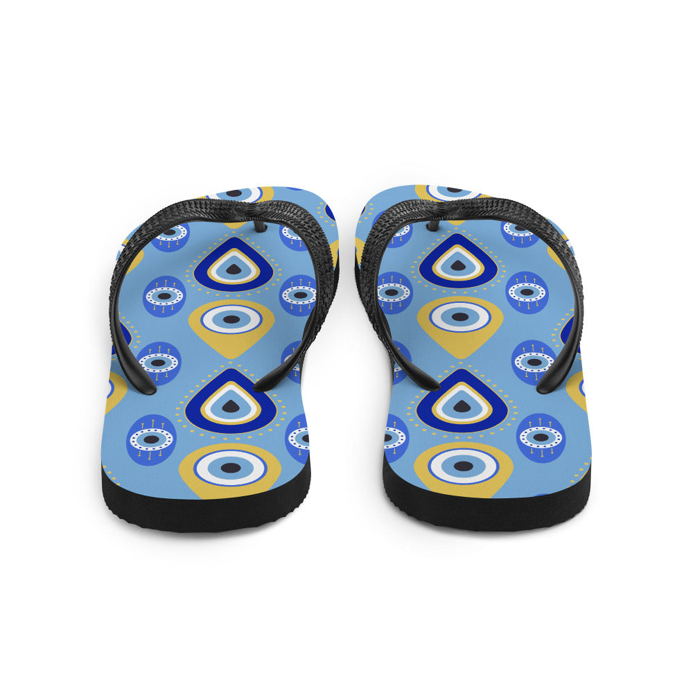 Greek Mati Flip-Flops