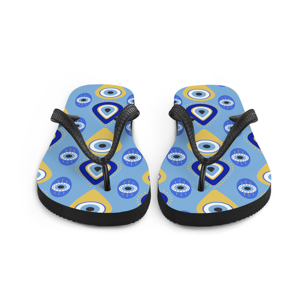 Greek Mati Flip-Flops