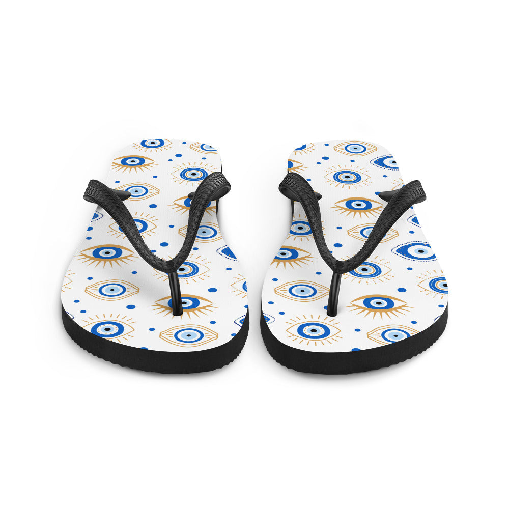 Greek Evil Eyes Flip-Flops