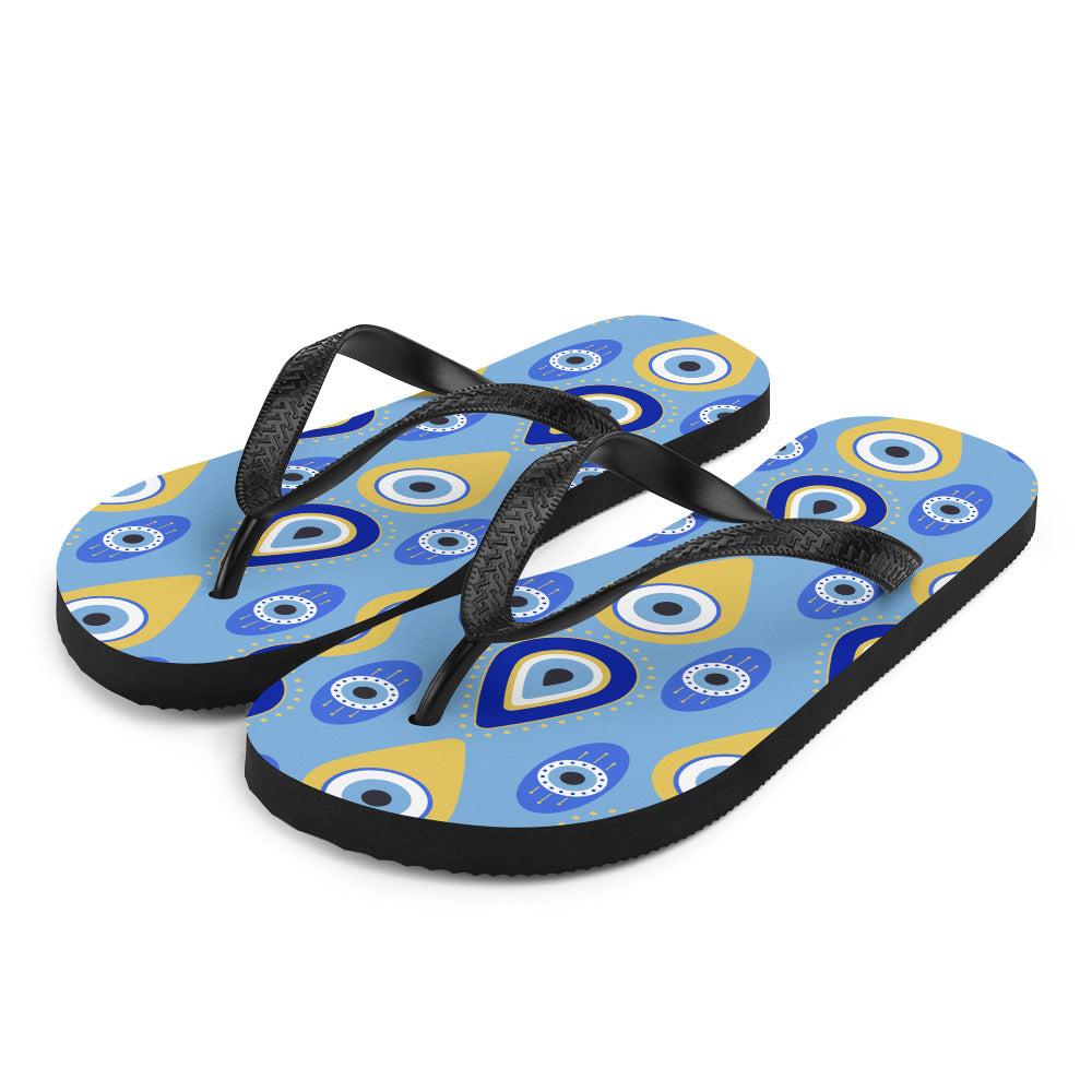 Greek Mati Flip-Flops