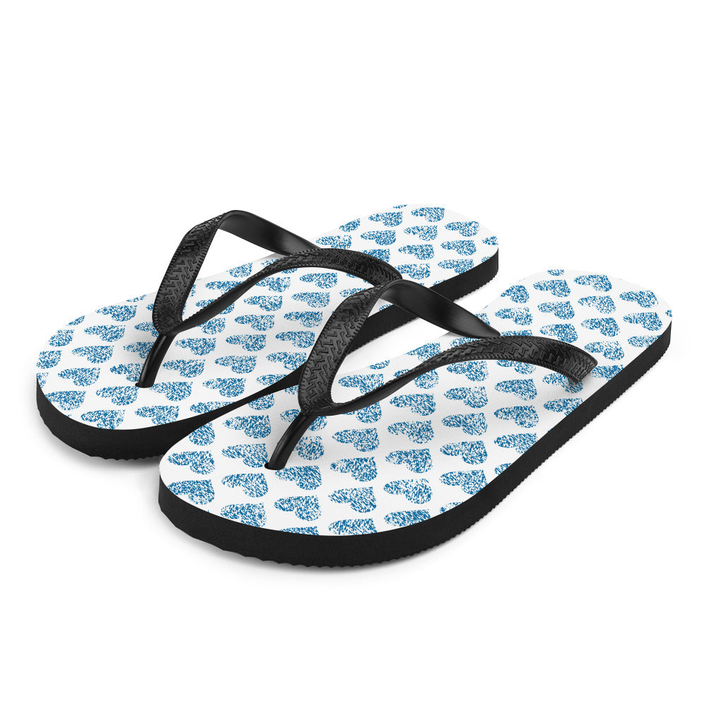 Greek Hearts Flip-Flops