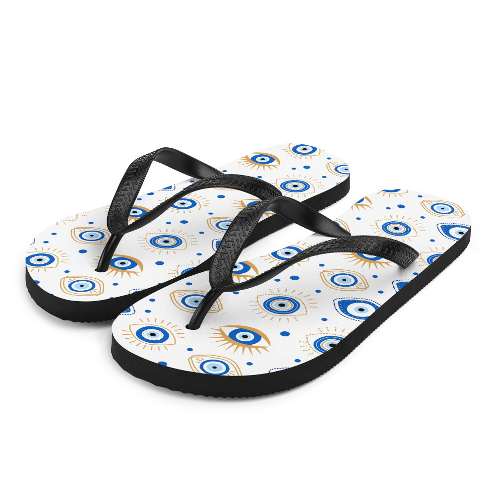 Greek Evil Eyes Flip-Flops